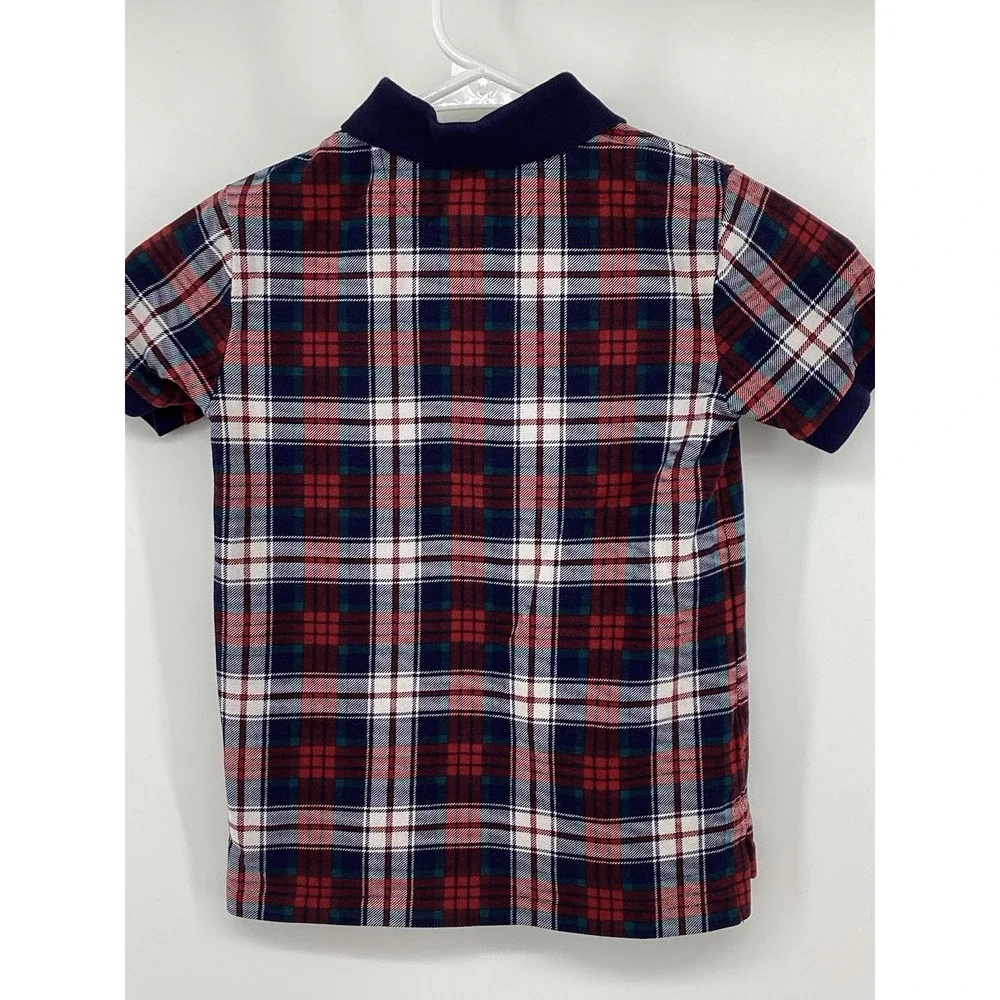 Boys Polo‎ Ralph Lauren Plaid Short Sleeve Plaid Golf Polo- 6